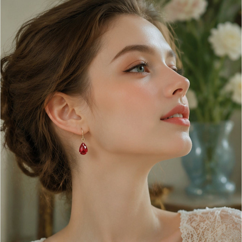 Dazzling Geometric Earrings, Mirror-Polished Design
